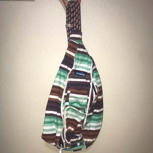Teal and brown Kavu bag